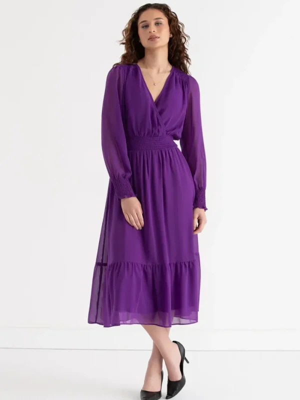 Ricki's Maxi & Midi Dresses*Nova Smocked Midi Dress in Chiffon