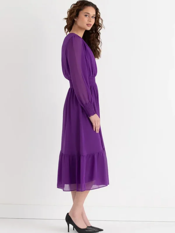 Ricki's Maxi & Midi Dresses*Nova Smocked Midi Dress in Chiffon
