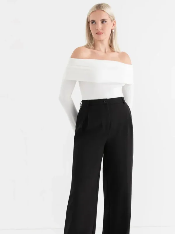 Ricki's Tees & Tanks*Off the Shoulder Hacci Top