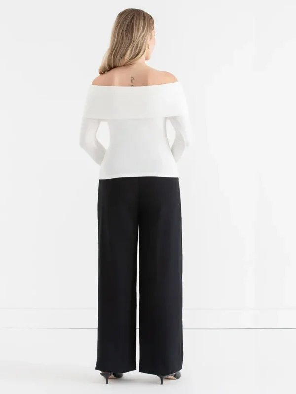 Ricki's Tees & Tanks*Off the Shoulder Hacci Top