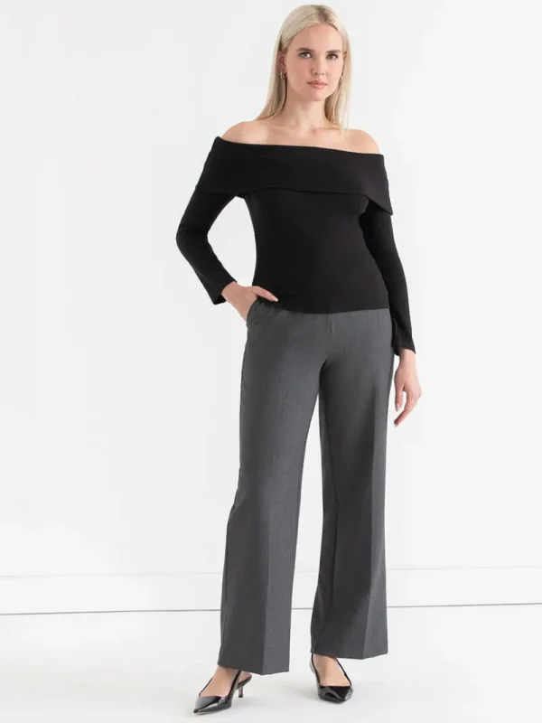 Ricki's Tees & Tanks*Off the Shoulder Hacci Top