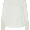 Ricki's Sweaters & Cardigans*Patience Long Sleeve Sweatshirt with Lace | PIECES