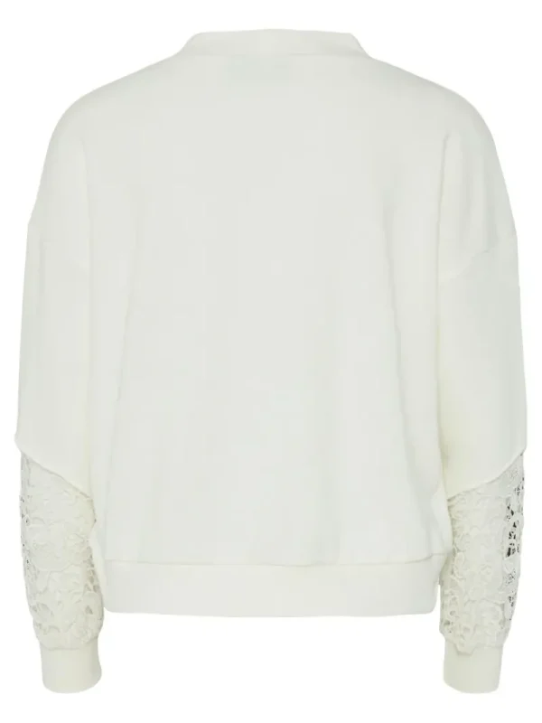 Ricki's Sweaters & Cardigans*Patience Long Sleeve Sweatshirt with Lace | PIECES