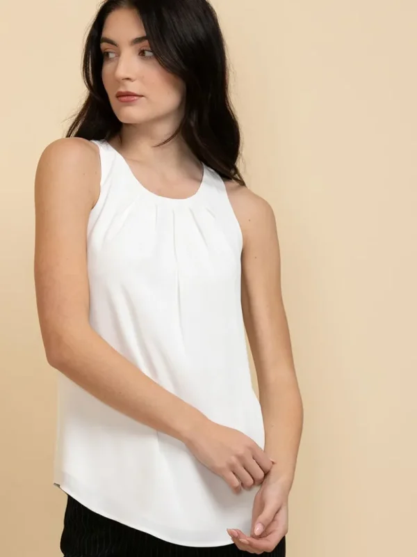 Ricki's Shirts & Blouses*Paulina Pleat Neck Sleeveless Blouse