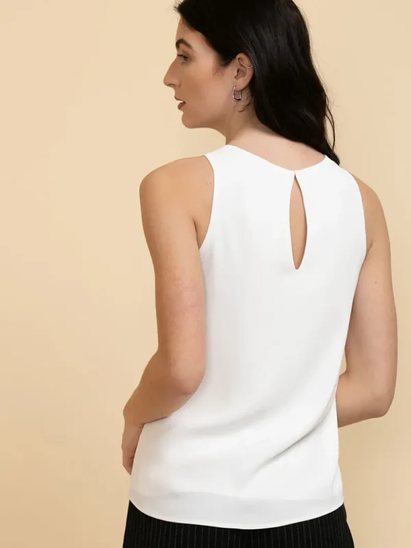 Ricki's Shirts & Blouses*Paulina Pleat Neck Sleeveless Blouse