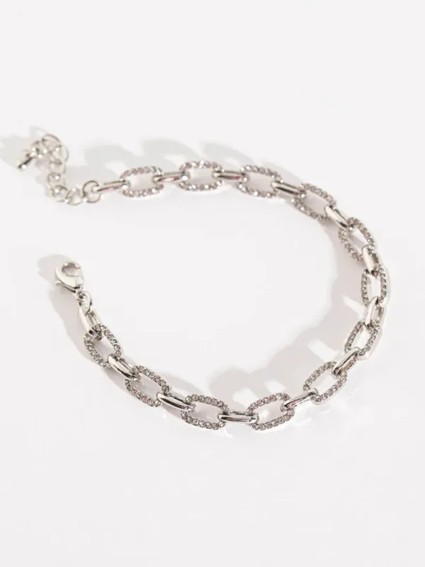 Ricki's Necklaces*Pave Chain Link Bracelet in
