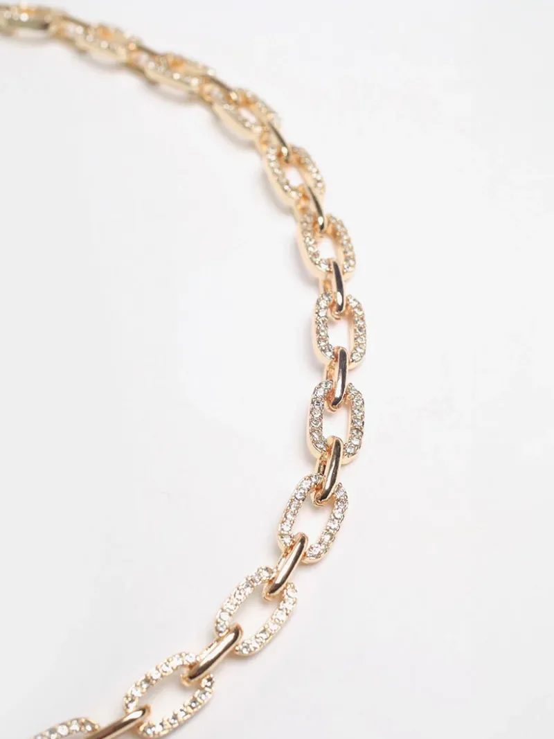 pave_gold_chainlink_neckl_1.webp Ricki's Necklaces*Pave Chain-Link Necklace