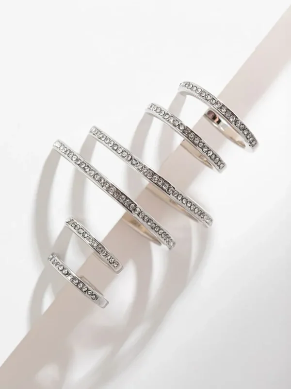 Ricki's Earrings*Pave Hoop Earring Trio