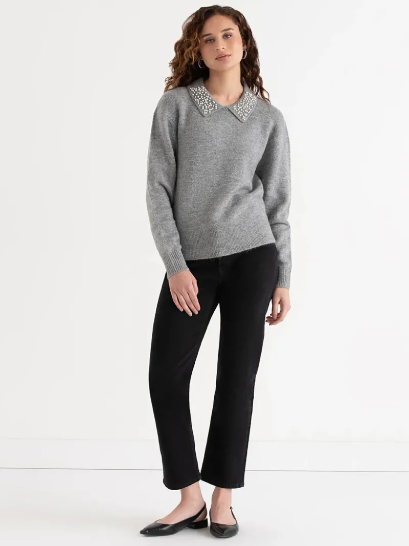 pearl_collar_pullover_swe_0-2.webp Ricki's Sweaters & Cardigans*Pearl Collar Pullover Sweater