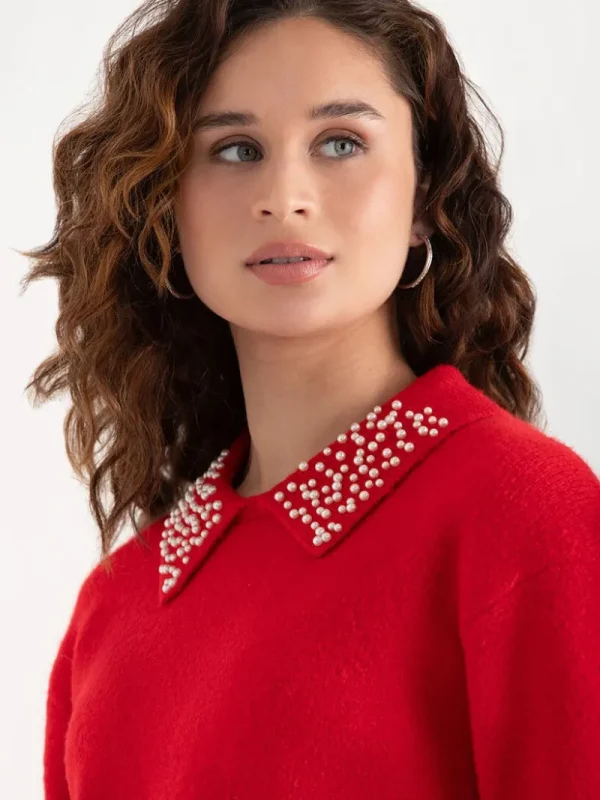 Ricki's Sweaters & Cardigans*Pearl Collar Pullover Sweater