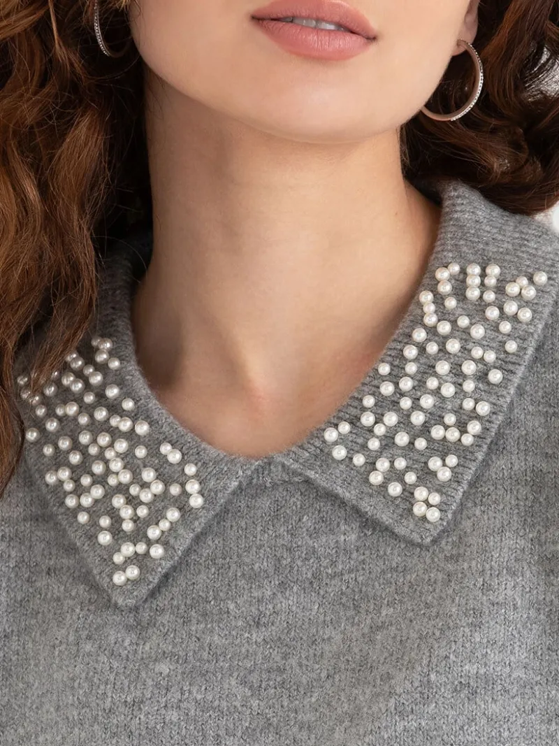 pearl_collar_pullover_swe_5-2.webp Ricki's Sweaters & Cardigans*Pearl Collar Pullover Sweater