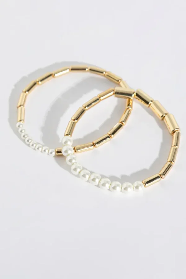 Ricki's Bracelets*Pearls and Tubes Bracelets Set