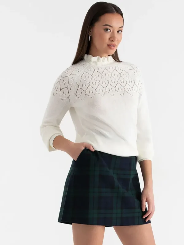 Ricki's Sweaters & Cardigans*Pointelle Ruffle Sweater