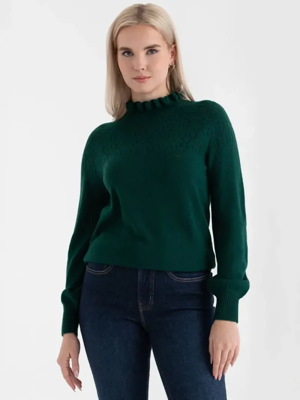 Ricki's Sweaters & Cardigans*Pointelle Ruffle Sweater