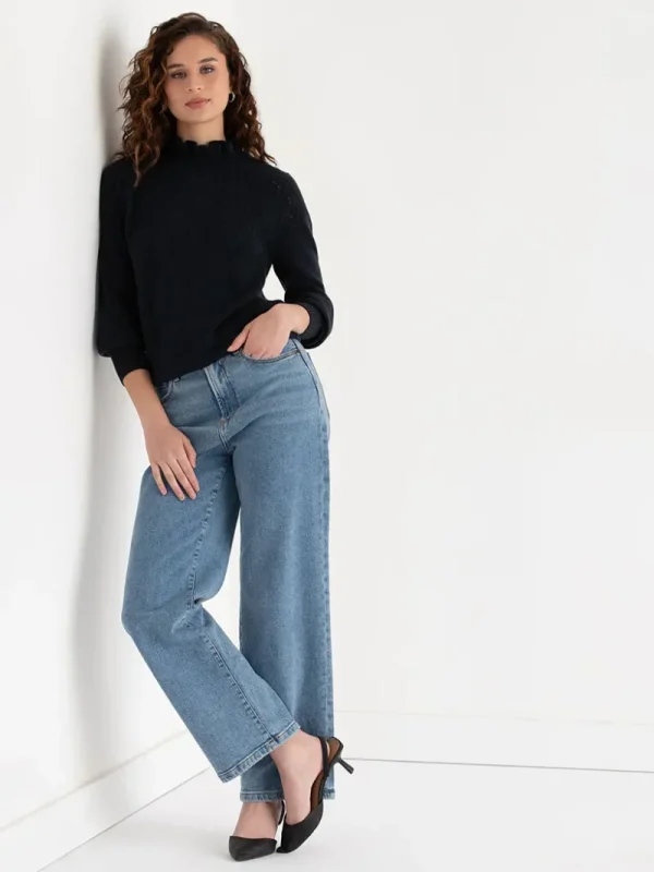 Ricki's Sweaters & Cardigans*Pointelle Ruffle Sweater