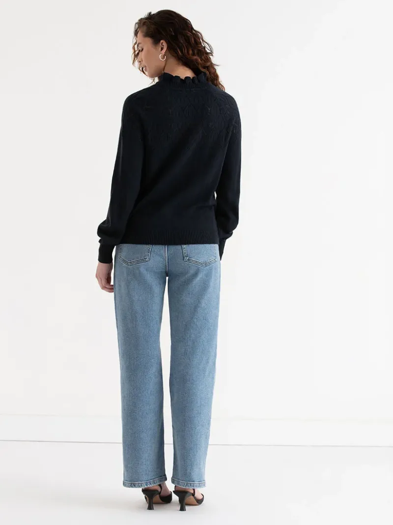 pointelle_ruffle_sweater_3.webp Ricki's Sweaters & Cardigans*Pointelle Ruffle Sweater