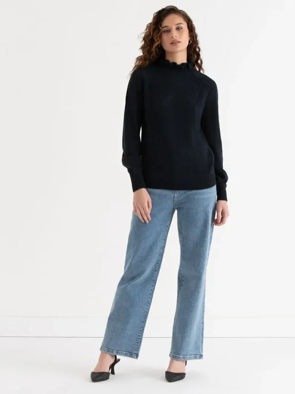 Ricki's Sweaters & Cardigans*Pointelle Ruffle Sweater