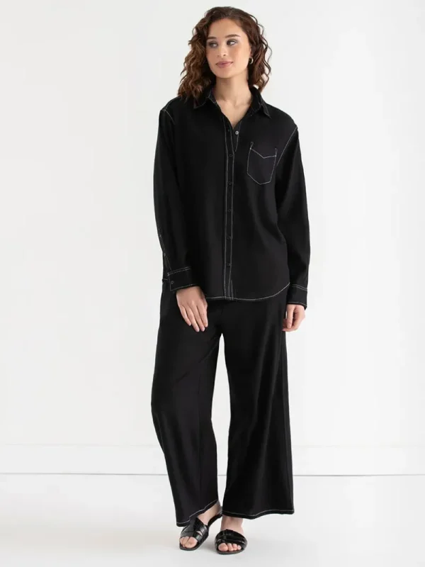 Ricki's Shirts & Blouses*Relaxed Fit Linen Button-Up Shirt