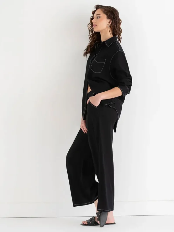 Ricki's Shirts & Blouses*Relaxed Fit Linen Button-Up Shirt