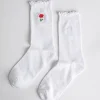 Ricki's Socks*Rose Embroidered Crew Socks