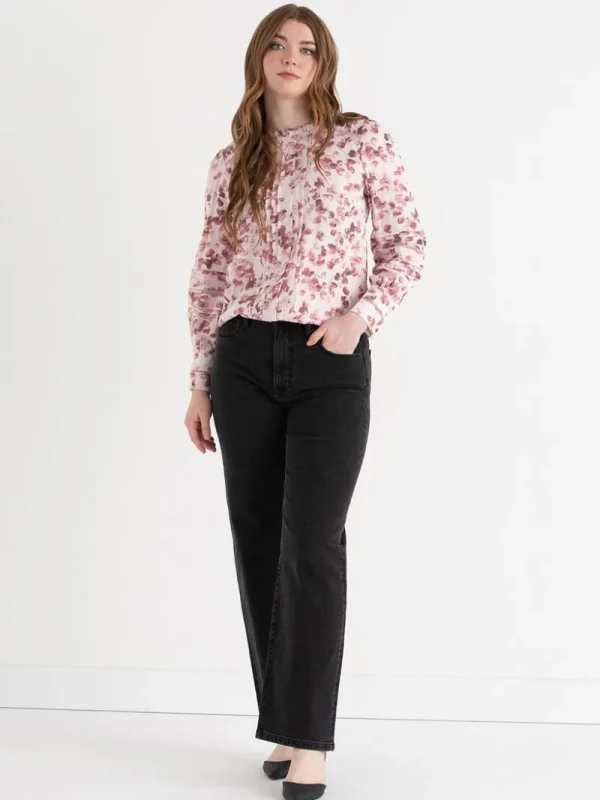 Ricki's Shirts & Blouses*Ruffle Neck Pinktuck Blouse
