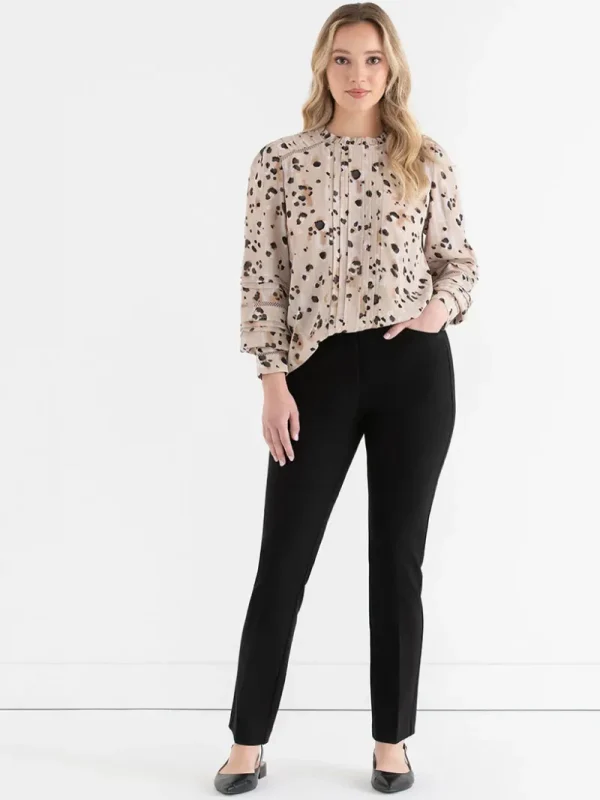 Ricki's Shirts & Blouses*Ruffle Neck Pinktuck Blouse