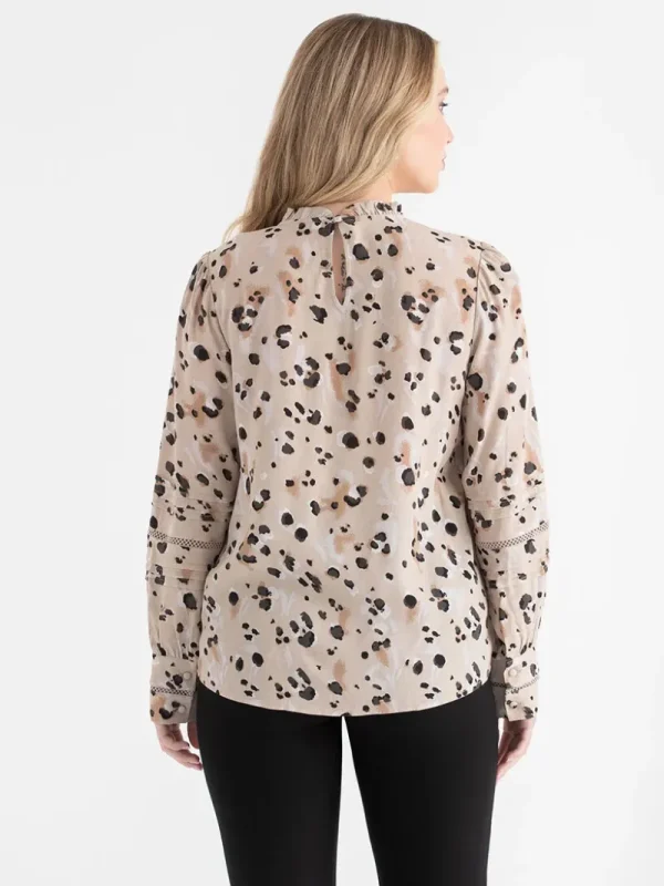 Ricki's Shirts & Blouses*Ruffle Neck Pinktuck Blouse