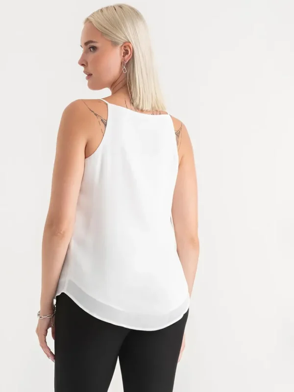 Ricki's Tees & Tanks*Sadie Strappy V-Neck Tank with Button