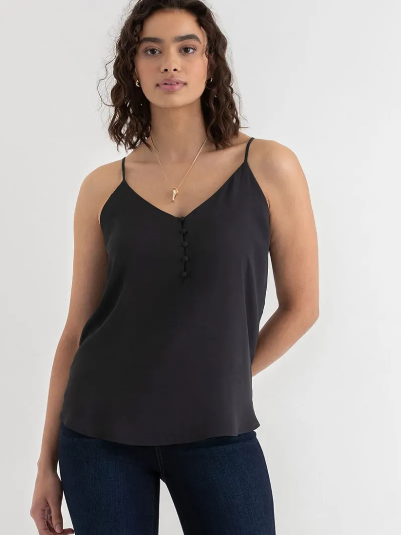 sadie_strappy_vneck_tank__4-1.webp Ricki's Tees & Tanks*Sadie Strappy V-Neck Tank with Button