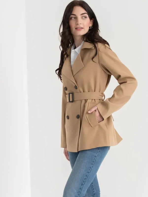 Ricki's Coats & Jackets*Short Double Breasted Trench Coat | Point Zero