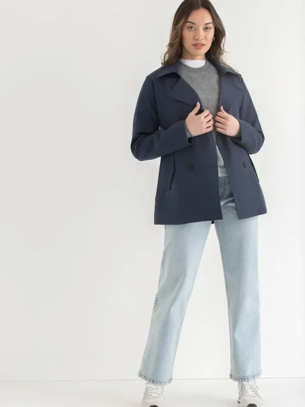 Ricki's Coats & Jackets*Short Double Breasted Trench Coat | Point Zero