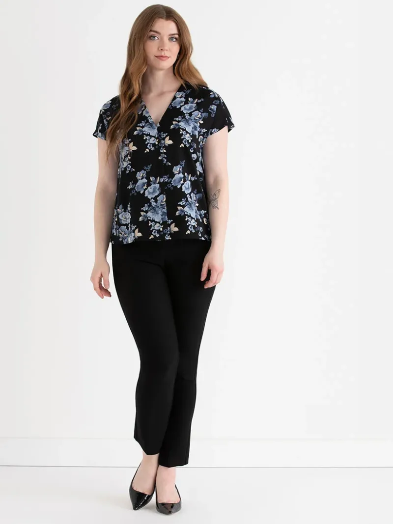 short_sleeve_blouse_with__1-3.webp Ricki's Tees & Tanks*Short Sleeve Blouse with Center Pleat