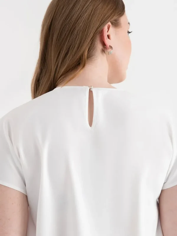 Ricki's Tees & Tanks*Short Sleeve Blouse with Center Pleat