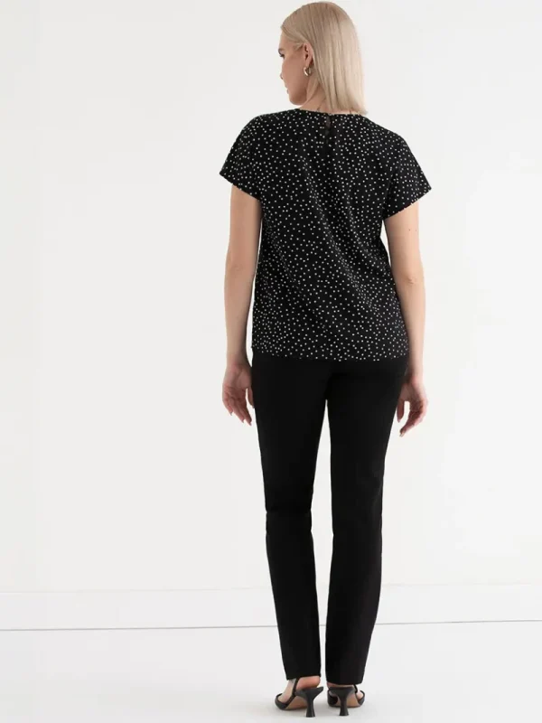 Ricki's Tees & Tanks*Short Sleeve Blouse with Center Pleat