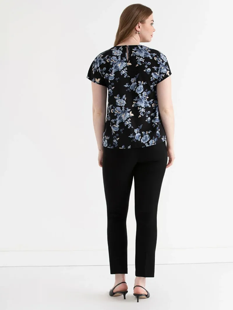 short_sleeve_blouse_with__3-3.webp Ricki's Tees & Tanks*Short Sleeve Blouse with Center Pleat