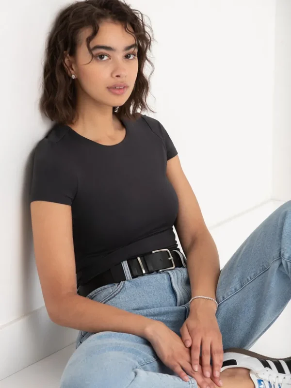 Ricki's Tees & Tanks*Short Sleeve Crewneck Bodysuit