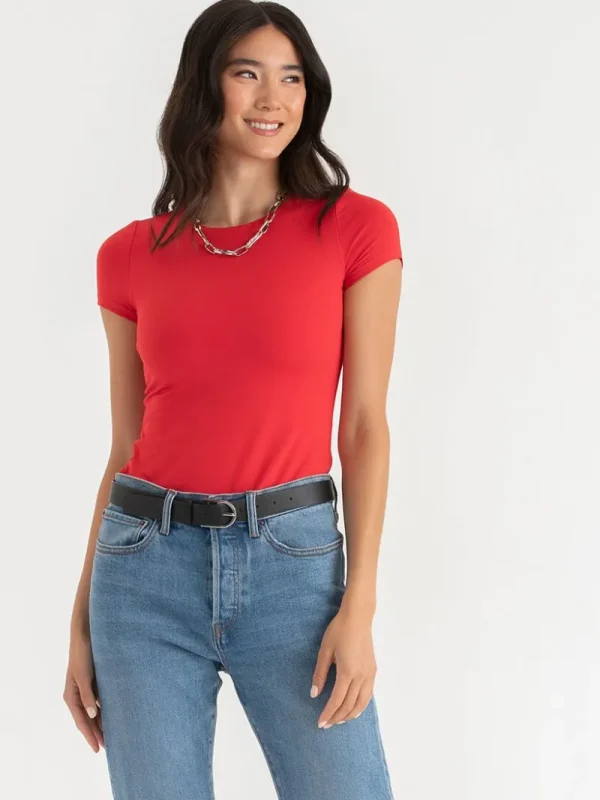 Ricki's Tees & Tanks*Short Sleeve Crewneck Bodysuit