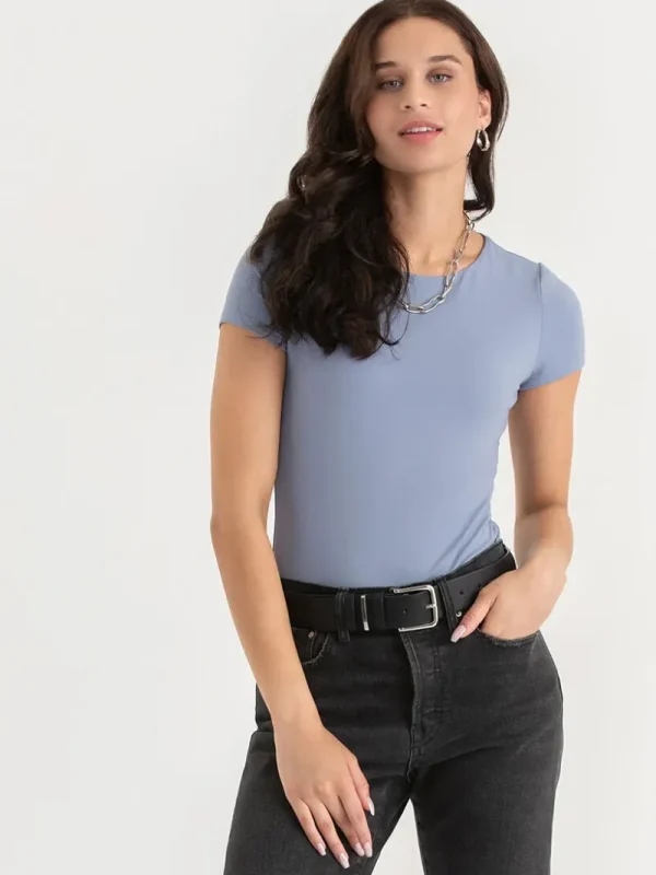 Ricki's Tees & Tanks*Short Sleeve Crewneck Bodysuit