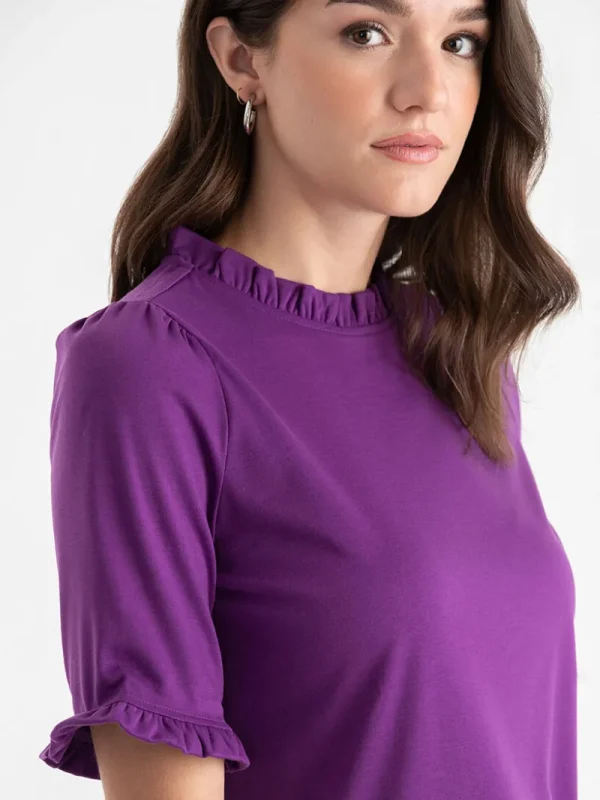 Ricki's Shirts & Blouses*Short Sleeve Frill Top