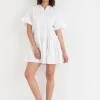 Ricki's Short & Mini Dresses*Short Sleeve Luxe Poplin Dress with Ruffles