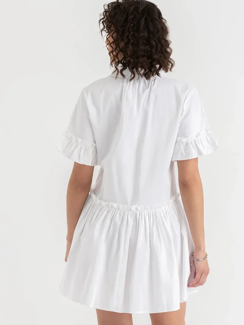 short_sleeve_luxe_poplin__3.webp Ricki's Short & Mini Dresses*Short Sleeve Luxe Poplin Dress with Ruffles