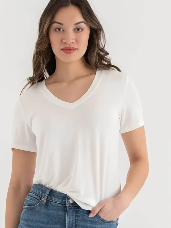 Ricki's Tees & Tanks | Shirts & Blouses*Short Sleeve Modal V-neck Shirt