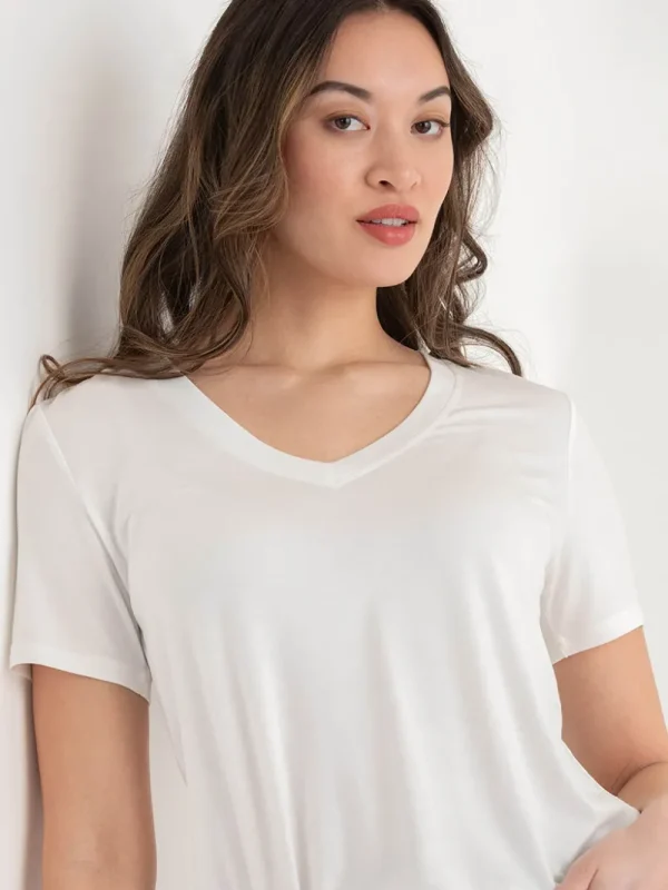 Ricki's Tees & Tanks | Shirts & Blouses*Short Sleeve Modal V-neck Shirt