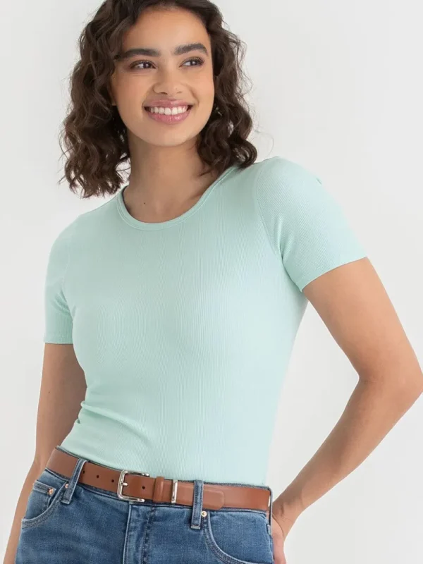 Ricki's Shirts & Blouses*Short Sleeve Ribbed Crew Neck Top