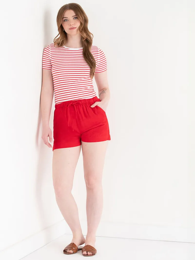 short_sleeve_ribbed_crew__0-18.webp Ricki's Shirts & Blouses*Short Sleeve Ribbed Crew Neck Top