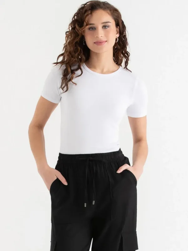 Ricki's Shirts & Blouses*Short Sleeve Ribbed Crew Neck Top
