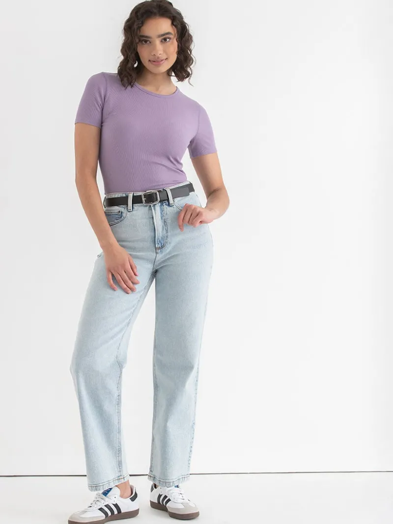 short_sleeve_ribbed_crew__2-14.webp Ricki's Shirts & Blouses*Short Sleeve Ribbed Crew Neck Top