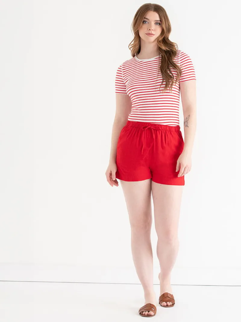 short_sleeve_ribbed_crew__2-18.webp Ricki's Shirts & Blouses*Short Sleeve Ribbed Crew Neck Top