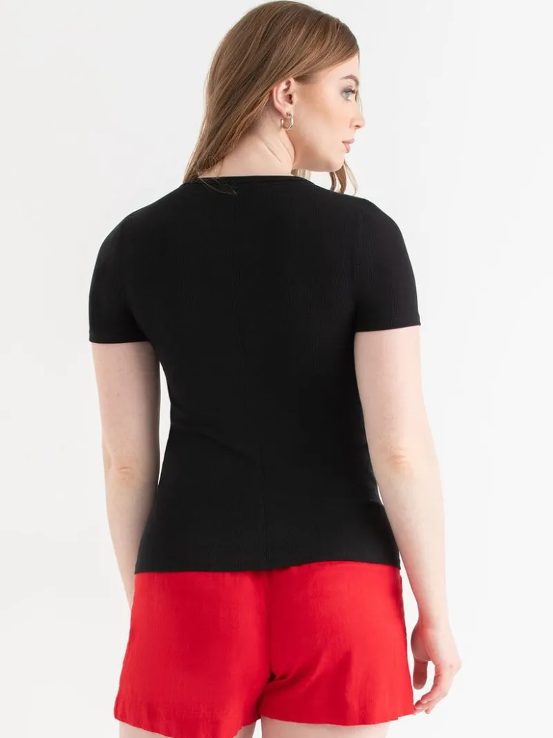 short_sleeve_ribbed_crew__3-12.webp Ricki's Shirts & Blouses*Short Sleeve Ribbed Crew Neck Top