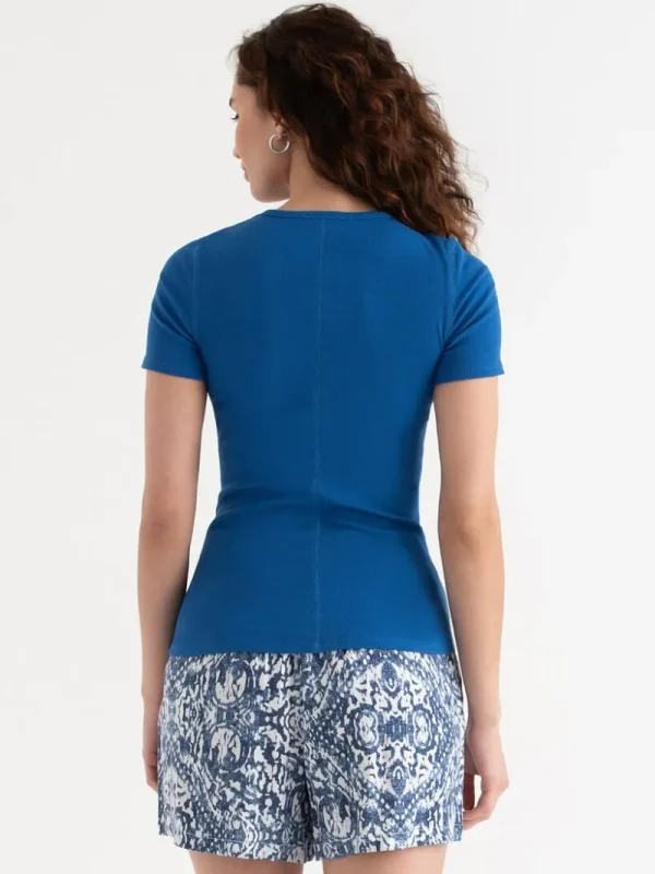 Ricki's Shirts & Blouses*Short Sleeve Ribbed Crew Neck Top